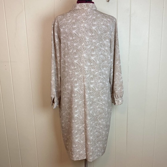 Vintage 80s Button Down Shirt Dress Plus - Picture 6 of 7